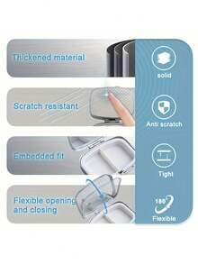 1pc Fashionable & Practical Doctor Print Pill Box, "You Won't Starve" Yellow & Black Design, Great Gift, Metal Appearance Plastic Material, 2 Compartment Portable Storage Box, Unisex Decorative Accessory, Suitable For Bags, Backpacks, Parties, Holidays, Weddings, Daily Use - Multicolor - View 8