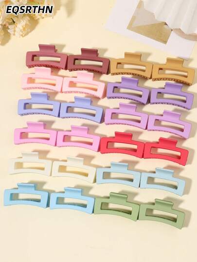 12个哑光质感发夹，弹性极佳，牢固固定发型。小巧轻便，易于收纳。适用于沐浴、运动、化妆、约会等多种场合。可作为旅行、家务、约会、送礼的必备发饰。用途广泛，适合各种日常造型，例如上班、上学、外出、旅行、度假、拍照等。可扎高马尾或低马尾。送给她的好礼物。