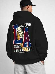 Oversized Sweatshirt L.A Los Angeles City Unisex Ref4723 - 黑色 - 查看 1