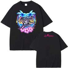 Midnight Sun Women's Baby Tee 2026 Summer Comfortable Tee ZaraLarsson High Quality Graphic Printing TEE Cotton Casual Round Neck Funny T Shirt Black Graphic Tee Matching Couple Outfits - 白色 - 查看 2