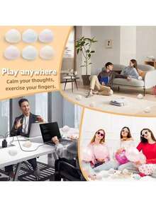 4/6/8/10pcs Super Fun Stress Relief Soft Mochi Balls, Highly Elastic, Gently Press To Bounce Back And Change Color.Handmade, Novelty, Suitable For Office Entertainment, Birthday Parties And Holiday Gatherings.Also Perfect Gifts For Thanksgiving, Easter, Halloween And Christmas.(No Air Pump) - 1PC - 查看 9
