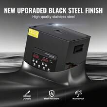 Limpiador ultrasónico de 10 l, máquina de limpieza ultrasónica digital de 240 W con modo suave y desgasificación mejorada, limpiador ultrasónico industrial de 40 kHz con calentador y temporizador para retenedores, joyas y herramientas. - 10 litros - Ver 5