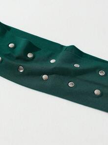 1件装时尚朋克风发带，哥特风柔软防滑弹力镂空沙滩/度假发带，弹力瑜伽运动发带，多功能日常夏季发饰沙滩抓夹度假发夹，旅行必备 - 彩色 - 查看 9