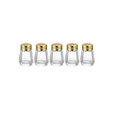 0.5oz Mini Clear Glass Spice Jars, Small Transparent Salt And Pepper Shakers, Glass Seasoning Bottles, Suitable For Home, Wedding, Camping, RV, Beach Vacation - Gold - View 4