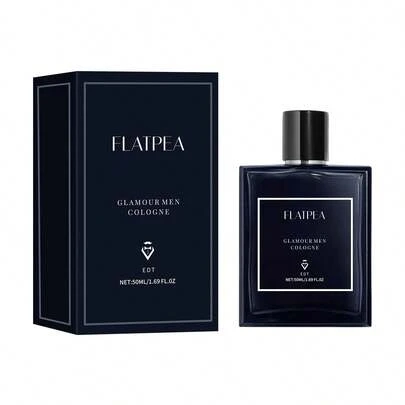 FLATPEA 男士蓝色古龙水淡香水喷雾，魅力男士香氛，50毫升/1.69液体盎司，薰衣草柑橘木质皮革香调，自然清新芳香，男士适用，日常休闲、约会之夜皆宜，是生日、情人节的完美礼物，旅行便携，口袋大小，精致奢华，高端品质