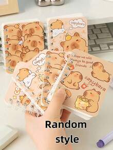 1/6pcs Capybara Stationery Gift Set, Includes Ruler, 2 Pens, Pencil Sharpener, Eraser, Small Notebook, Exquisite Stationery Gift Box, Doodle Set, Art Set And Writing Set - Multicolor - View 7