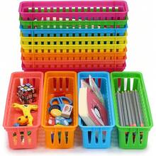 Classroom Pencil Storage Box/Pencil Basket/Crayon Basket, Available In Multiple Colors - Desktop Organizer Box - Multifunctional Storage Box - Desktop, Drawer Organizer. Suitable For Classroom, School, Dorm, Office, Drawers, Home, And Other Occasions. - Multicolor - View 10