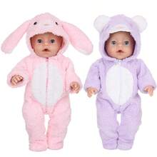 16-18 Inch Children's Doll Clothes, Cute Rabbit & Bear Hooded Outfit, Realistic Doll Clothing, Suitable For Children 3+ Years Old, (Doll Not Included), Holiday & Birthday Gift - Multicolor - View 1