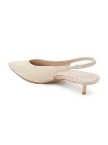 Escarpins Slingbacks et Mules à Petit Talon – Le Chic Minimaliste Réinventé - 米色 - 查看 4