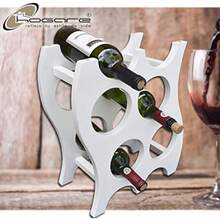 Hogare Cava de Madera Porta Botellas para vinos Diseño Moderno y Elegante Útil y práctica Mueble para Botellas Acabados Finos Resistente Capacidad hasta 10 Botellas 6Blanco - 6Blanco - Ver 6