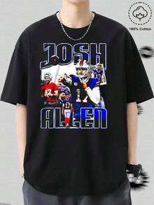 T-shirt unisexe Allen Fan en style doux pour les passionnés de sports, les tenues décontractées, les jours de match, les cadeaux pour les fans de football. T-shirt imprimé - fabriqué en pur coton, il est doux et respirant, convenant aussi bien aux hommes qu'aux femmes. C'est une chemise décontractée qui convient à toutes les saisons et sert de souvenir . Il convient à un usage quotidien, pour les passionnés de mode de rue et les amateurs de musique. - Noir - Voir 1