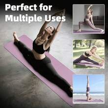 Esterilla de yoga plegable de EVA, esterilla de ejercicio portátil adecuada para entrenamiento de pilates - Morado - Ver 6
