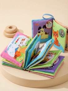 Crinkle Rustle Sound Book, Unrippable Fabric Book, Fruits & Animals Educational Toys For Infants, Promote Early Learning & Cognitive Development, Christmas, Easter Gift - Multicolor - View 5