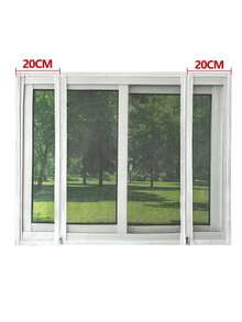 Màn chống muỗi mùa hè mới, thiết kế khóa kéo đôi màu trắng, màn cửa sổ tự dính cho phòng ngủ, ban công, dễ dàng lắp đặt. - trắng - Xem 5