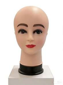 逼真女性人体模型头，适用于假发、帽子和耳机展示 - 光滑PVC材质，适用于零售和摄影 - 1PC - 查看 8