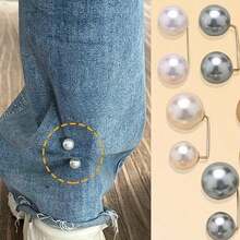 2 Stück Perlen Denim Knöchel Clips, Anti-Blitz Brosche, rutschfeste Schuhclips, Hosenlänge verstellbar für Bürokleidung Frauen - Verschiedenfarbig - Übersicht 13