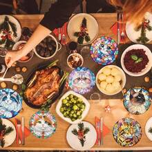 8件套DIY钻石画杯垫套装，带支架 - 猫咪主题，圆形和不对称钻石形状，木制工艺套装，适合成人和初学者 - 查看 5