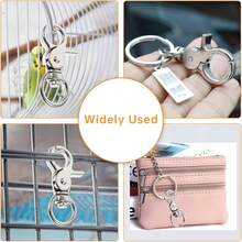 2pcs Rotating Clasp, Double-Ended Rotating Quick Hanging Hook Metal Rotating Clasp With Spring O-Ring Lobster Clasp, Suitable For Key Chain, Bag, Wallet, Lanyard DIY Crafts - Bronze - View 10