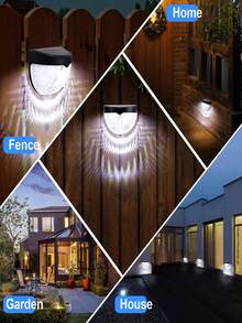 8 Stück Solar Zaunleuchten, LED Solar Wegeleuchten, Solar Poolleuchten, Outdoor Solar Leuchten, wasserdichte wandmontierte Outdoor Zaunleuchten, geeignet für Gartendekoration, Heimdekoration, Hofdekor, Garagendekor, Campingdekor, Wegbeleuchtung, Treppenbeleuchtung, Geburtstagsgeschenk, Feiertagsgeschenk, Partydekoration, Heimdekoration, Stufenbeleuchtung - Solar-Zaunleuchten - Übersicht 10