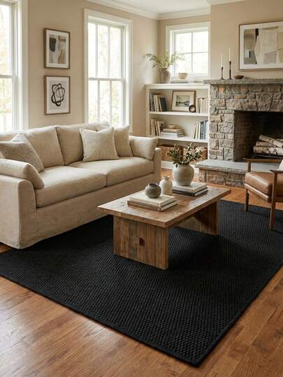 1pc Washable Faux Jute Decorative Carpet With Faux Cat Paw Design, TPR Non-Slip Bottom, Suitable For Outdoor, Living Room, Bedroom, Hallway, Doormat, New 2026 Design, Smallest Size For Cat Paw, Stylish Home Decor, Bedroom, Study, Living Room, New Year, Children, New House, All Season, Outdoor Carpet