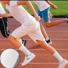 5 Pairs Men's Sports Socks, White Hiking & Running Socks - White - View 4