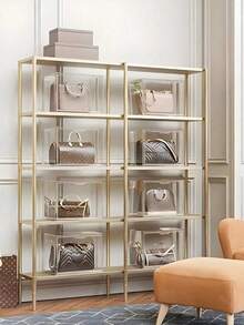 1Pc Acrylic Display Cabinet With Door For Collections Showcase, Plexiglass Case, Figures, Need Self Assembly, Dustproof - MultiWarna - View 5