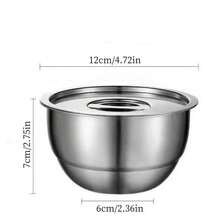 1个不锈钢碗，带盖蒸蛋碗，蒸米饭汤锅，炖锅，甜点，配菜，蛋汤，家用厨具 - 彩色 - 查看 7