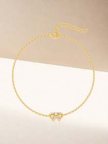 GAGAFEEL 1 Fashionable And Cute S925 Sterling Silver Zirconia Set Bow Bracelet For Women's Mother's Day Gift Daily Commuting Outfit - Gold - View 5