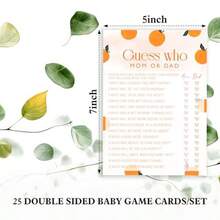 DISOVF Orange Theme Baby Shower Games- Gu Who Mom Or Dad -Gender Reveal Party Games -A Little Cutie Is On The Way Gender Neutral Party And Plies- K05 - Ai là mẹ hay bố? - Xem 4