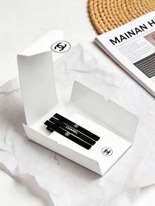 CHANEL 韩版时尚百搭黑色发夹。侧分刘海发夹。女生刘海发夹。高端字母发夹。 - 黑色 - 查看 3