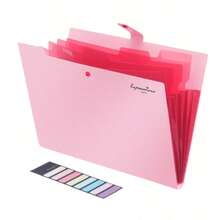 1 pieza Carpeta de archivo acordeón multicapa, con diseño de acordeón de 5/8, organizador de documentos A4 transparente y lindo, ideal para guardar exámenes, notas y tareas de estudiantes, estructura de múltiples bolsillos de gran capacidad para una fácil categorización, ligero y portátil, perfecto para uso escolar diario, un suministro escolar práctico esencial, excelente para la temporada de regreso a clases - Multicolor - Ver 10