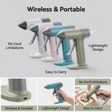 {Hot Glue Gun}:{Heats Up In 30 Seconds}: {Even Beginners Can Use It}! {The Kit Contains 16 Pieces} {And Is Suitable For Handicrafts/Home Repairs}. {It Has A Battery Life Of Up To 1 Hour}. - Multicolor - View 3