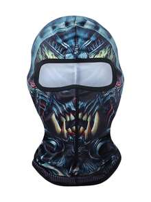 Fabulous Be Xtreme Fierce Skull Print Balaclava Mask, Breathable Outdoor Cycling Hiking Fishing Sun Protection Face Cover, Suitable As Helmet Liner - Multicolor - View 10