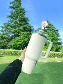1 cái/6 cái Nắp đậy ống hút hình hoa phù hợp với cốc 30oz & 40oz, đầu ống hút silicon 10mm, nắp ống hút tái sử dụng, nắp ống hút chống bụi, nắp đậy đầu ống hút đơn giản, phụ kiện cốc - Nhiều màu - Xem 5
