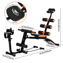 Ab Machine, Ab Workout Bench For Home Gym, Multi-Functional Adjustable Ab Crunch Machine, Ab Exercise Equipment For Total Body Workout - Black - View 8