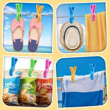 4/6/8/10pcs Large Beach Towel Clips, Suitable For Beach/Pool/Cruise Chair, Durable, Windproof, 4 Vibrant Color Options - Mixed Colors - View 7