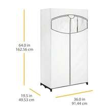 WHITMOR Clóset para Almacenamiento de Ropa/Armario Amplio Color Blanco Blanco 1 - Blanco - Ver 4