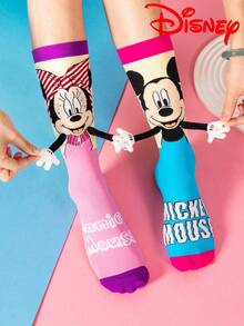 Cute 3D Disney Mickey Mouse Over-The-Knee Socks, Children's Christmas Stockings, Fashionable Children's Party High Socks, High-Quality Gifts. Back To School Season, Fun And Fashionable Disney Fans, Family Gathering Christmas Gifts Handbag Socks - Multicolor - View 1