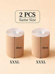 2 piezas/10 piezas Cinta invisible sin costuras para levantar el busto, cinta adhesiva para cubrir los pezones resistente al agua y al sudor, con piel amigable, adecuada para vestidos sin espalda, sin tirantes, bodas, fiestas y uso diario - Albaricoque - Ver 14