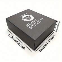 Beard Brush, Beard Comb, Beard Care Grooming Set, Great Gift For Men - Black - View 4