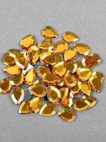 100pcs/Pack, 13*18mm Flat-Cut Teardrop Rhinestones, Large Size Plastic Rhinestones, Flat Bottom Resin Rhinestones, DIY Decorative Rhinestones - 13*18mm 100pcs - View 5