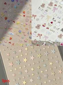 1 pieza Protector de lente de vidrio templado con diseño creativo de flor y estrella de dibujos animados, película de vidrio templado adhesiva compatible con iPhone 11 Pro Max/12 Pro Max/13 Pro Max/14 Pro Max/15 Pro Max/16 Pro Max/17 Pro Max, regalo de primavera para fiesta de cumpleaños - Multicolor - Ver 4