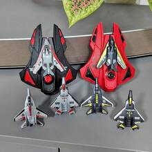 Children's Catapult Airplane Toy Set, Dual-Player Interactive Battle, Outdoor Fun, Plastic Material, Airplane Toy, Boys' Gift, Christmas Gift - Black - View 11