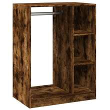 Großer Kleiderschrank Aus Holzwerkstoff In Räuchereiche-Optik 77x48x102 Cm - Stauraum Kommode Schrank Für Kleidung Wohnzimmer Schlafzimmer - 彩色 - 查看 3