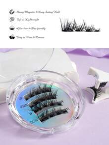 Glue-Free Magnetic False Eyelashes, Criss-Cross Natural 3D Curly, Easy To Apply - View 3