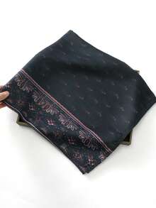 1pc Women's Bohemian Gradient Lightweight Breathable Chiffon Single-Sided Printed Hijab, Autumn/Winter Street Style Scarf, Suitable For Daily Wear,Accessories,Beach Towel - Retro Hidden Compartment - View 9