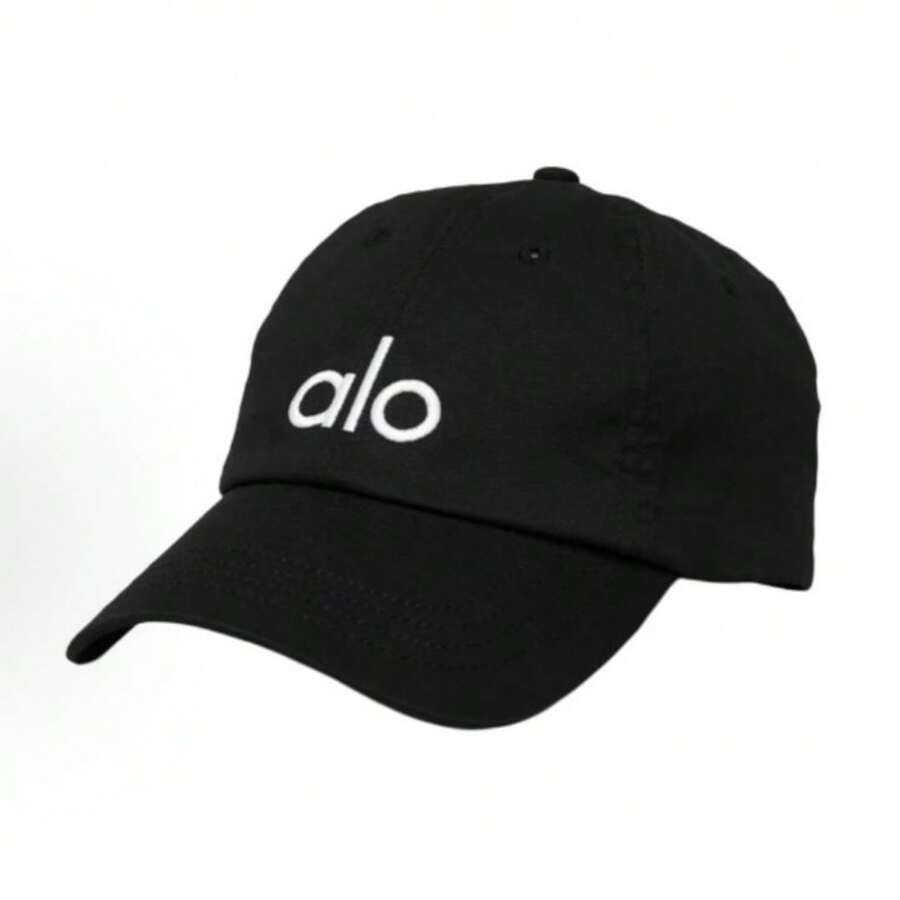 Alo Yoga ALO Yogo Men Women Baseball Cap-Low Profile Adjustable Washed - 黑與白 - 查看 1