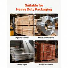 Steel Banding Strapping Kit, Heavy Duty Banding Sealer Tool With 600 Ft Binding Straps, 300 Metal Seals, Manual Pallet Packaging Strapping Kit For Warehouse, Transportation, Industrial Bundling - Steel Strapping 3/4 Inch 600ft 5-piece Set - View 6