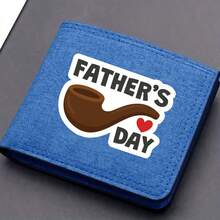 1pc Father's Day Pattern Coin Purse, Father's Day Text Wallet, Multi-Card Slot Card Holder Casual Wallet, Suitable As Father's Day Gift, Dad Gift, Gift Giving - Multicolor - View 10