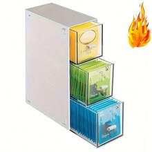 1pc Desktop Drawer Storage Box, Cabinet Kitchen Storage Basket, Drawer Basket, Cabinet Storage Box, Suitable For Coffee, Tea, Sugar And Creamer, Kitchen Accessory Set, Home Organization And Storage Supplies - Multicolor - View 4